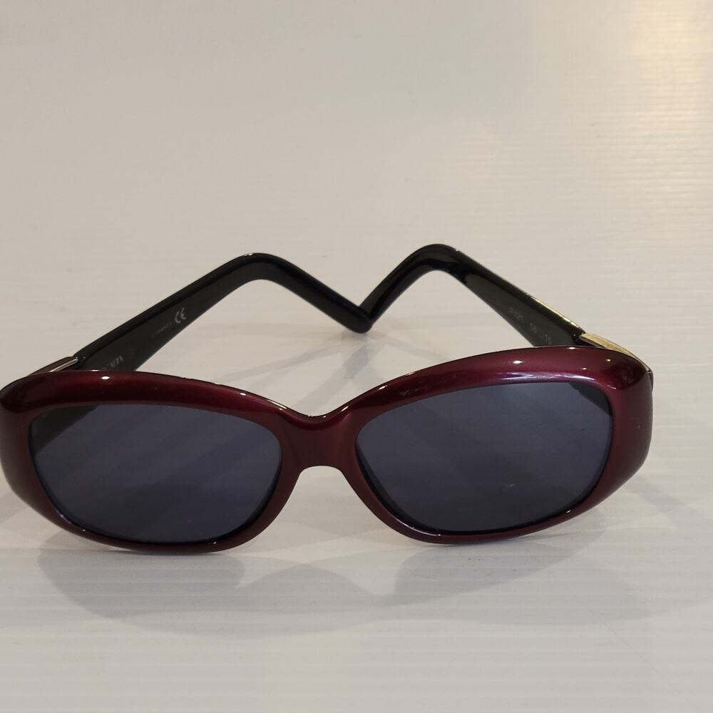 Womens sunglasses Escada B425 Maroon plastic frames gray lenses 58x15x135